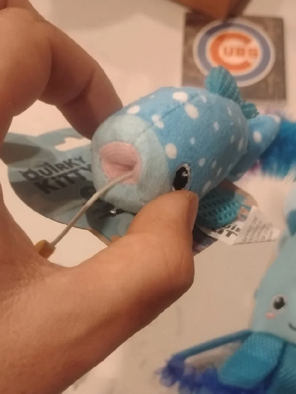 Ocean Cool Blue Plush Squid Cat Toy